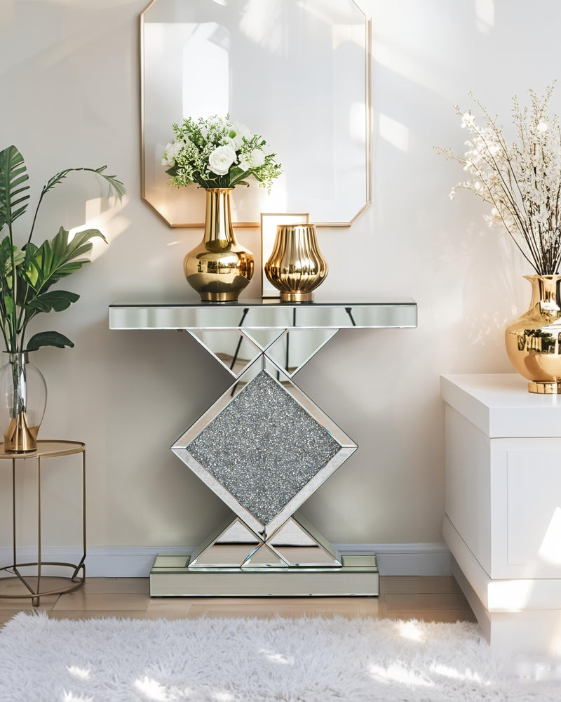 SHYFOY Contemporary Mirrored Console Table