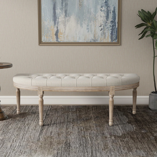 Linen Upholstered Bench