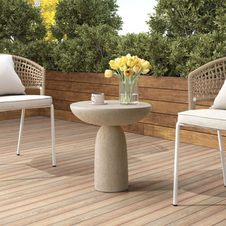 Round Side Table End Table 17.72 in. W X 17.72 in. L X 18.7 in. H