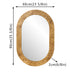 Elegant Wood Frame Oval Wall Mirror