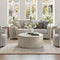 Modern Ribbed Round Concrete Coffee Table