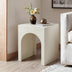 White Modern Fluted Arch-Base End Table