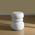 Modern Outdoor Side Table, Sculptural Patio Accent Table, White Concrete Look