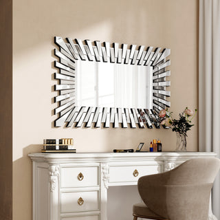 SHYFOY Silver Rectangular Decor Glass Mirror