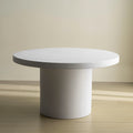 White Round Coffee Table Circle Pedestal Table