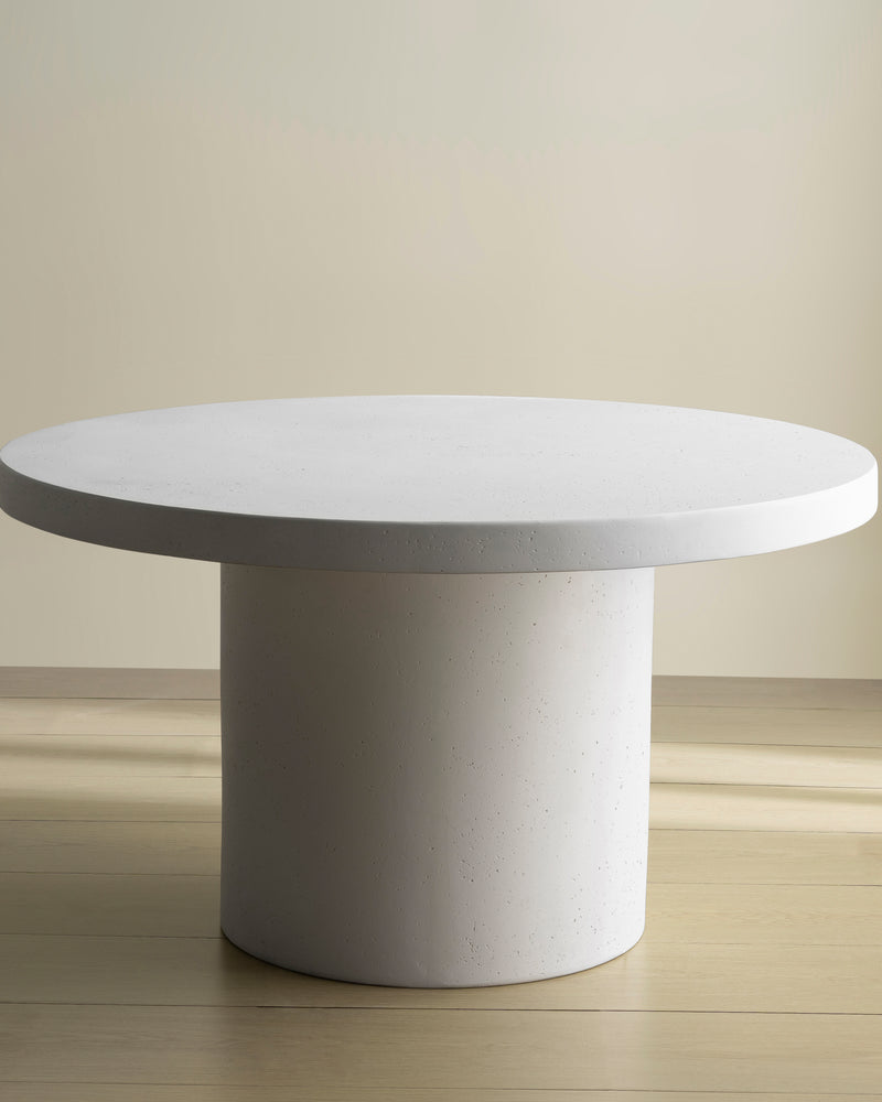 White Round Coffee Table Circle Pedestal Table