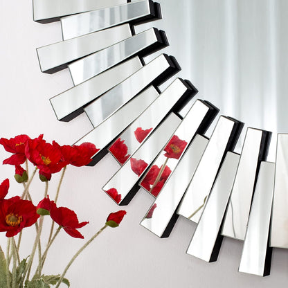 Circular Decorative Statement Wall Mirror for Entryway