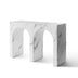 Modern Hallway Console Table in Faux Marble Finish