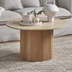Runder Couchtisch aus Holz mit luxuriösem Sockel
