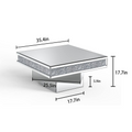 Glam Triple Mirror Diamond Coffee Table Accent Table