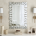 Rectangular Wall Mirror Modern Unique Frame Decor
