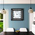 Reloj de Pared Negro Cristal Diamante Reloj Negro