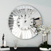 SHYFOYMirrored Wall Clocks Decor Sparkly Big Decorative Wall Clock