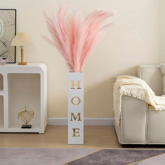 White Tall Vase for Floor, 28” Floor Vases Decorative Tall Home Porch Sign for Front Porch Decor Rustic Decoration, Big Vases for Decor Living Room Floor