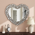 Luxury Crystal Accent Heart Wall Mirror