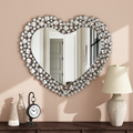 Luxury Crystal Accent Heart Wall Mirror