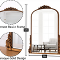 SHYFOY Antique Wall Mirror Gold Baroque Ornate, Traditional Elegant Old Mirror