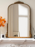 SHYFOY Antiker Wandspiegel Gold Barock Verziert, Traditioneller Eleganter Alter Spiegel