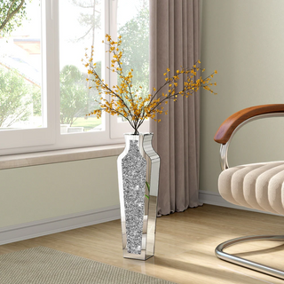 Tall Crushed Diamond Floor Vase