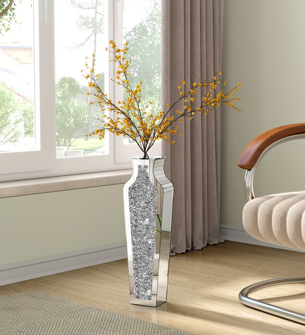 18IN Tall Crushed Diamond Floor Vase