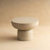Concrete Round Pedestal End Table