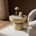 Concrete Round Pedestal End Table