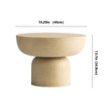 Concrete Round Pedestal End Table
