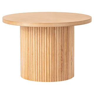 Pedestal Wood Round Coffee Table with Solid Wood Circle Pedestal Table