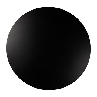 Classical Black Round Coffee Table Solid Wood Base