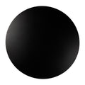 Classical Black Round Coffee Table Solid Wood Base