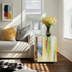Abstract Art Graffiti Glass End Table