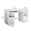 Hollywood Modern Vanity Mirrored Dressing Makeup Table with 13-Drawer