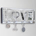 Mirrored Key Holder for Wall Decorative LOVE Letter Sign Plaque Key Hanger for Wall Decor with 4 Crystal Hooks