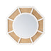 Large Rattan Mirror for Wall Decor Boho White Frame Wood