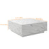 White Faux Marble Square Coffee Table