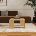 Square Coffee Table, Solid Ash Wood Coffee Table Accent Table for Living Room