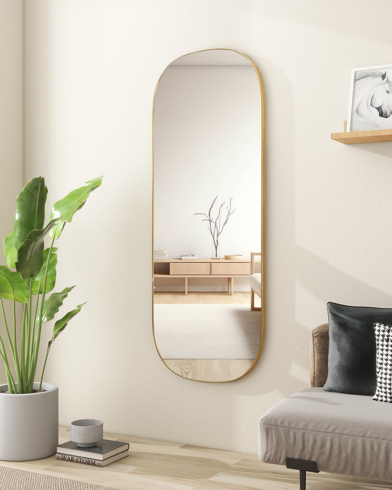 Oval Tall Mirror for Wall, Full Length Mirrors