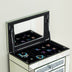 Mirrored Glass Jewelry Armoire with Crushed Diamond Inlay