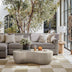 Fluted Magnesium Oxide Modern Sculptural Coffee Table