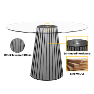 Clear Glass Top Dining Table