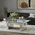Smart LED Mirror Glass Coffee Table with Bluetooth