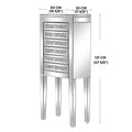 Mirrored Glass Jewelry Armoire with Crushed Diamond Inlay