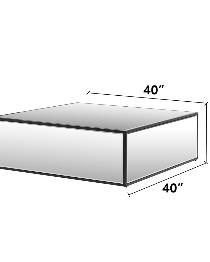 Modern Rectangular Mirrored Coffee Table
