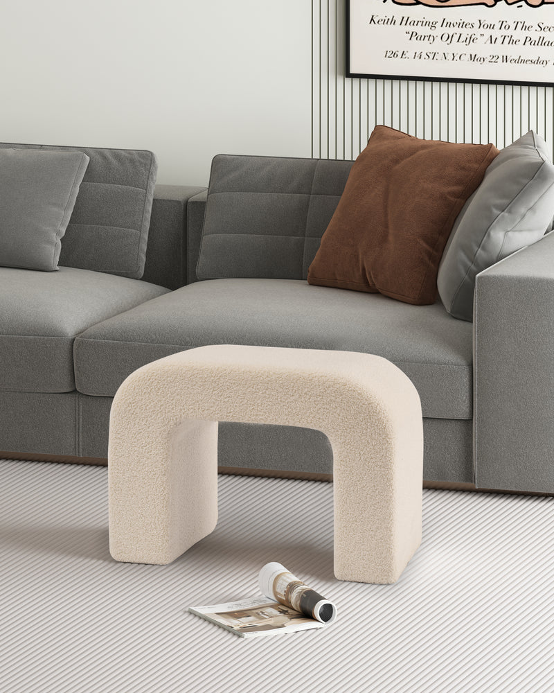 Upholstered Foot Stool Modern Pouf Ottoman