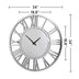 Oversize Wall Clock Living Room Decor, Extra Large Decorative Mirror Wall Clocks