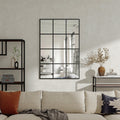 SHYFOY Antique Black Wall Mirror Metal Frame Accent Mirror