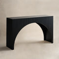 Black Fluted Arch Modern Console Table