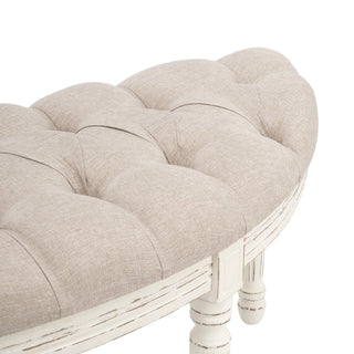 Linen Upholstered Bench