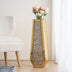 Goldene Zerkleinerte Diamant-Spiegelvase Große Kristallblumenvase