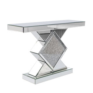 SHYFOY Crushed Diamond Mirrored Console Table